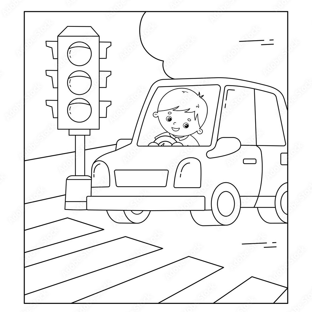 Traffic light coloring pages by coloringpageswk on