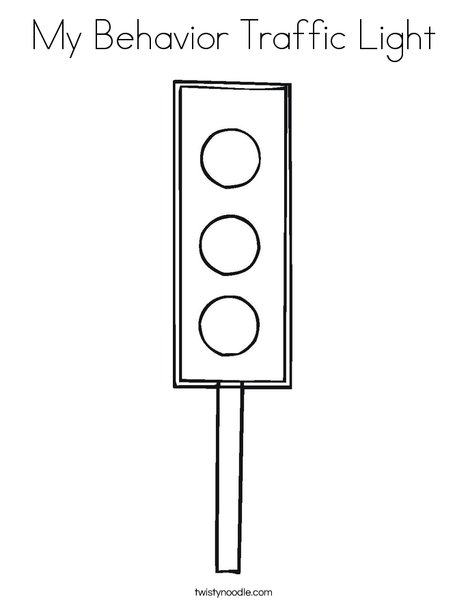 My behavior traffic light coloring page