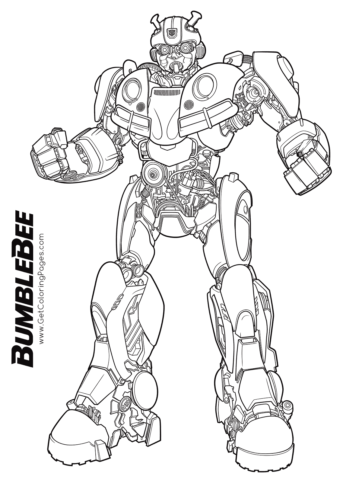 Bumblebee coloring pages printable for free download