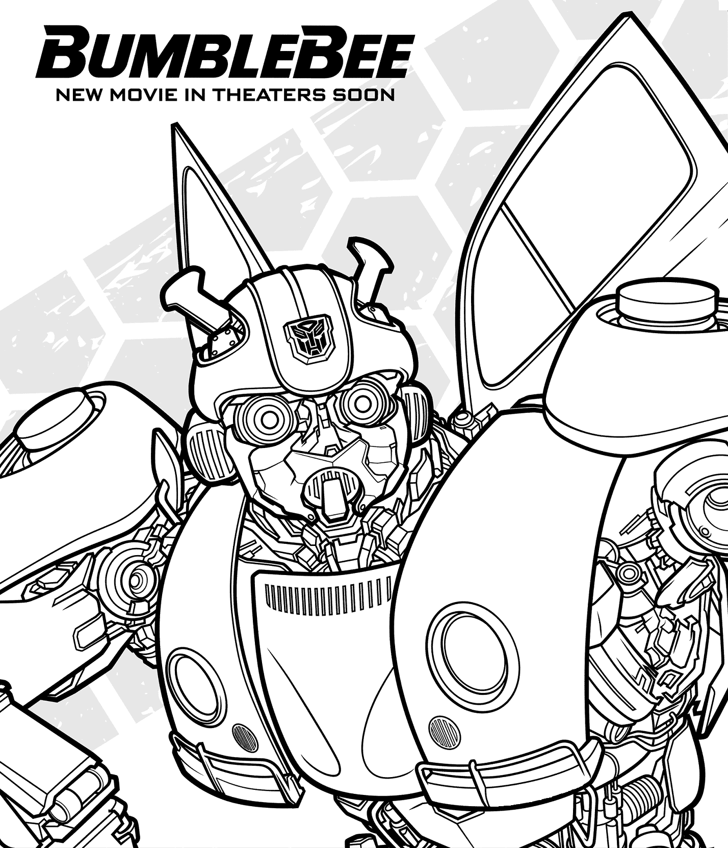 Bumblebee coloring pages printable for free download