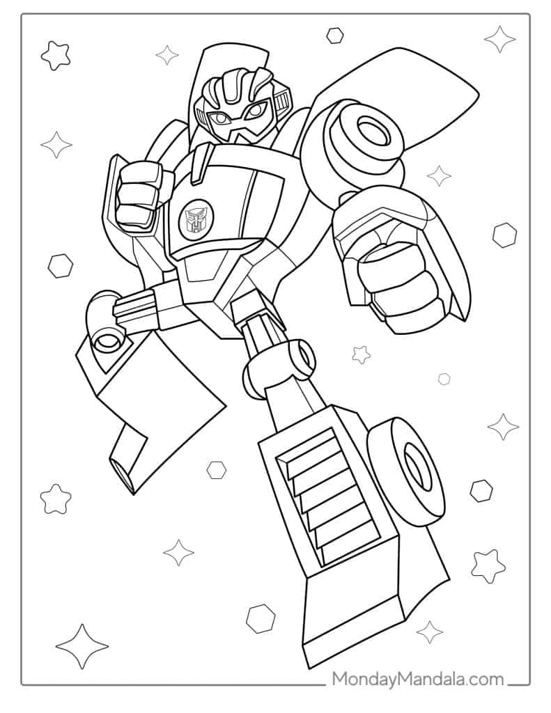 Transformers coloring pages free pdf printables