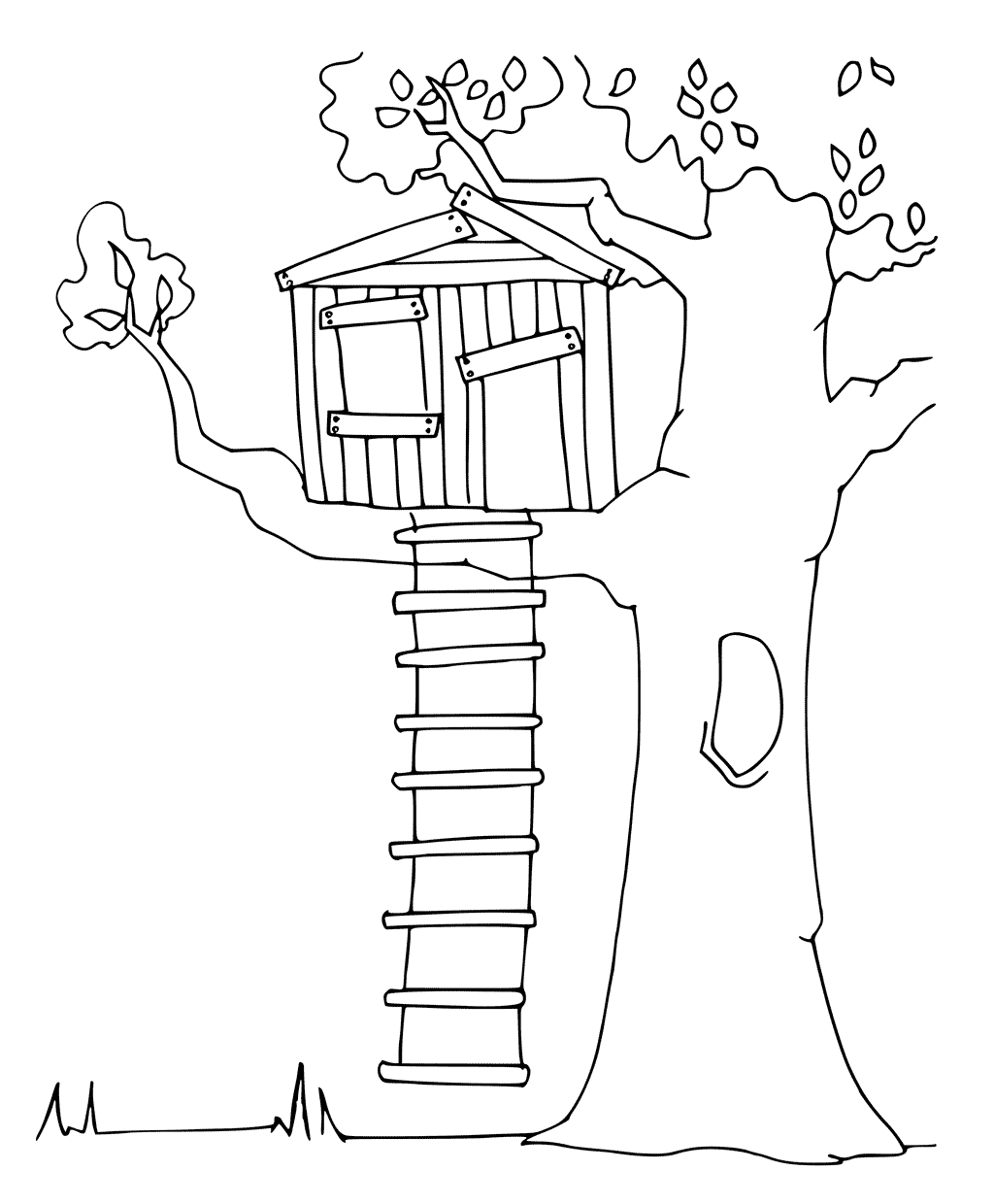 Treehouse coloring pages