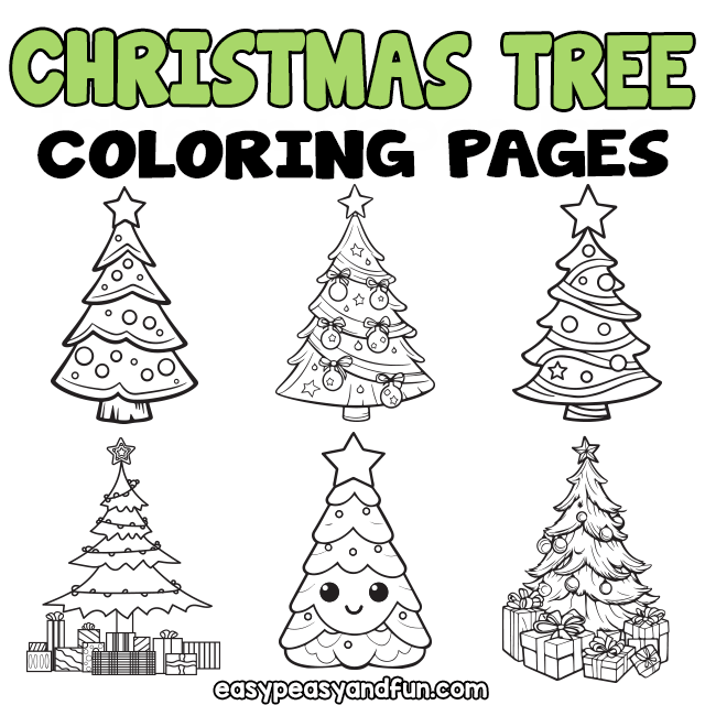 Printable christmas tree coloring pages