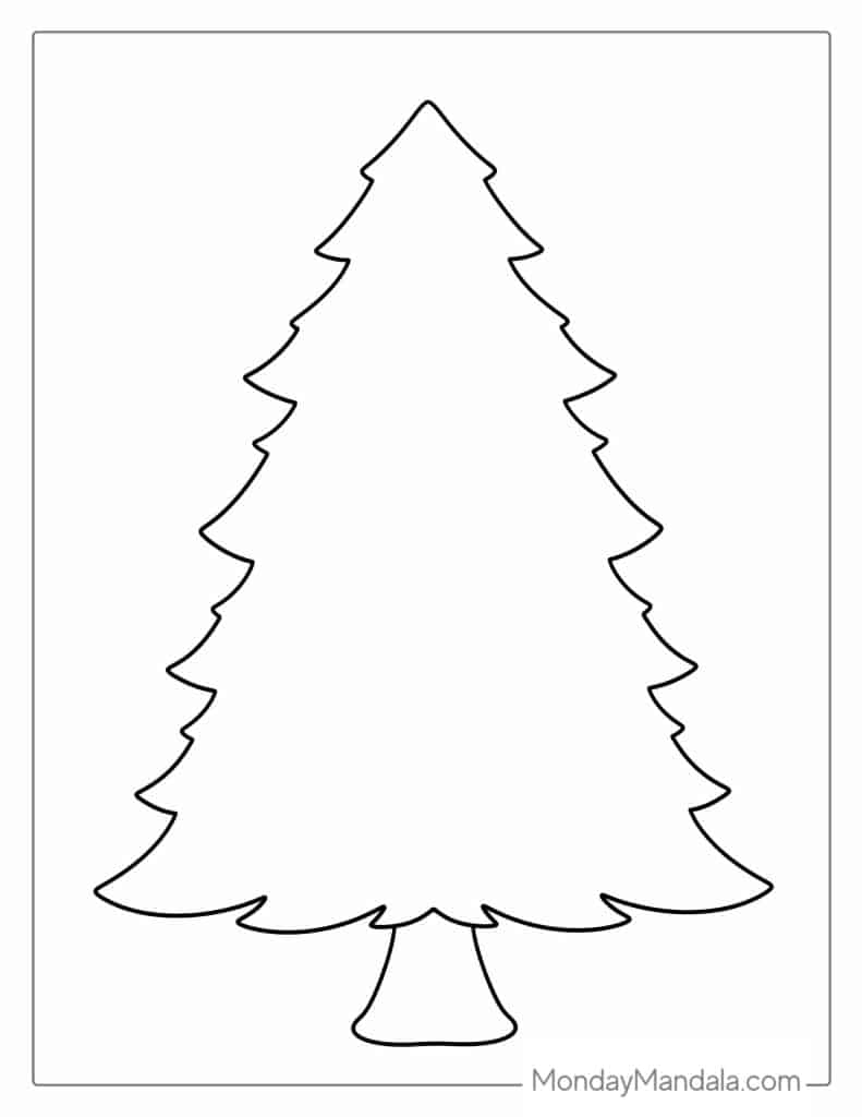 Christmas tree coloring pages free pdf printables