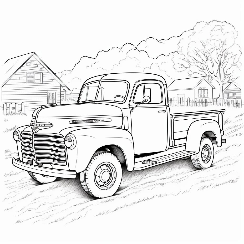 Old truck coloring pages