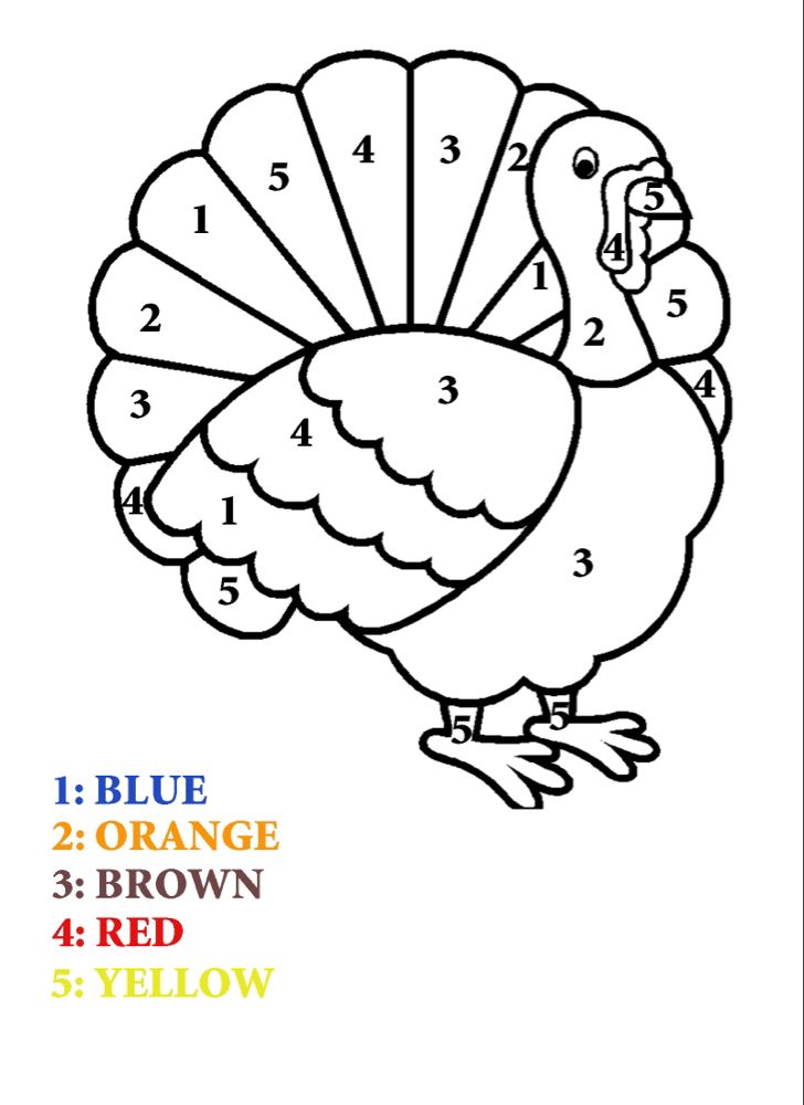 Color by number pictures worksheets activity shelter turkey coloring pages coloring pages for kids thanksgiving worksheets