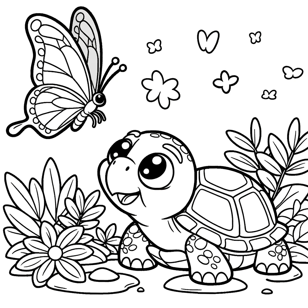 Turtle coloring pages for kids free and printable images