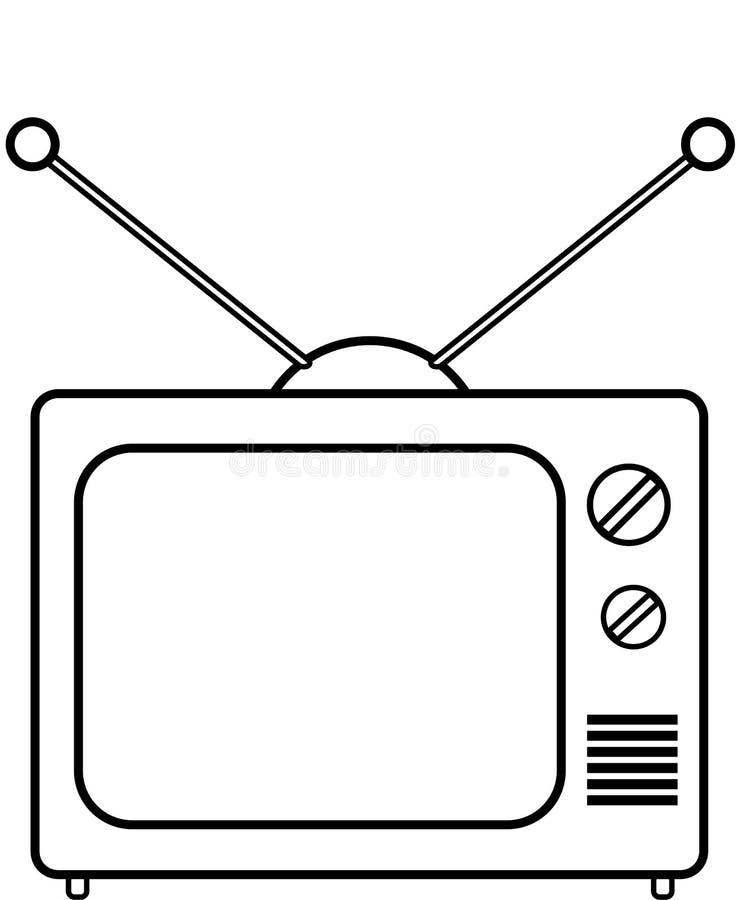 Television coloring stock illustrations â television coloring stock illustrations vectors clipart