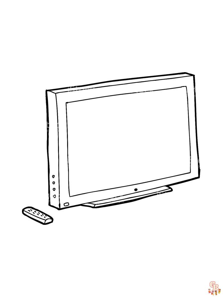 Tv coloring pages free printable and easy coloring