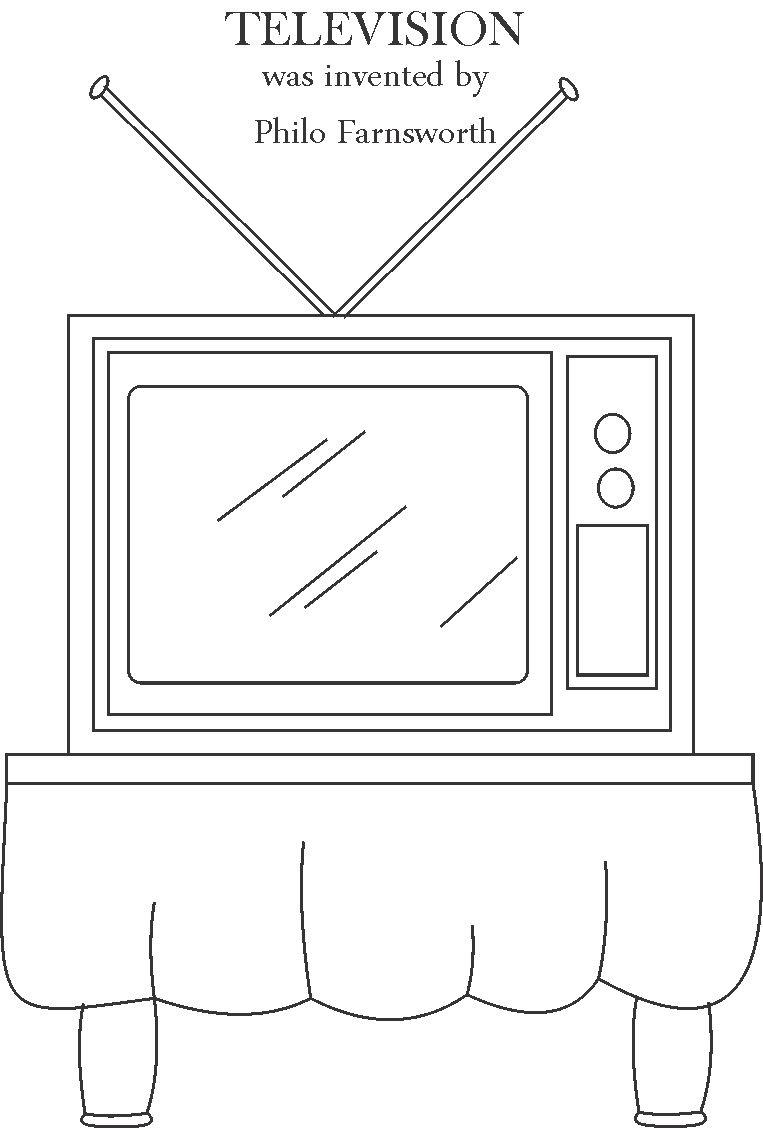 Television coloring printable