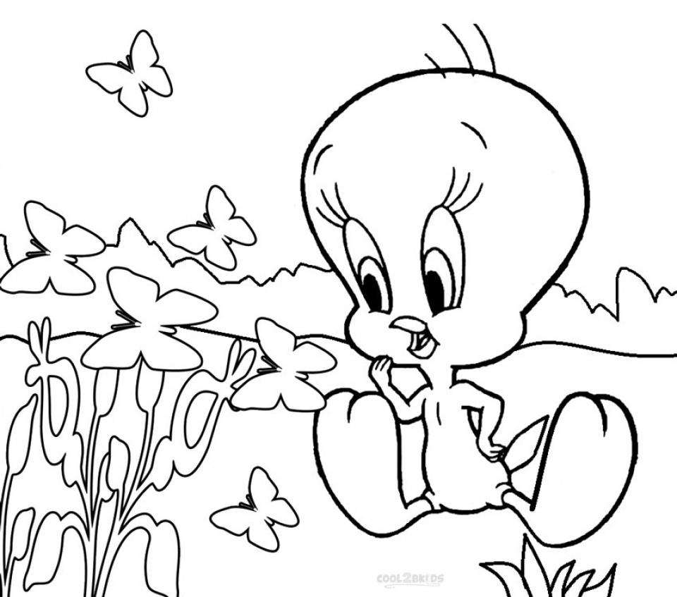 Free printable tweety bird coloring pages