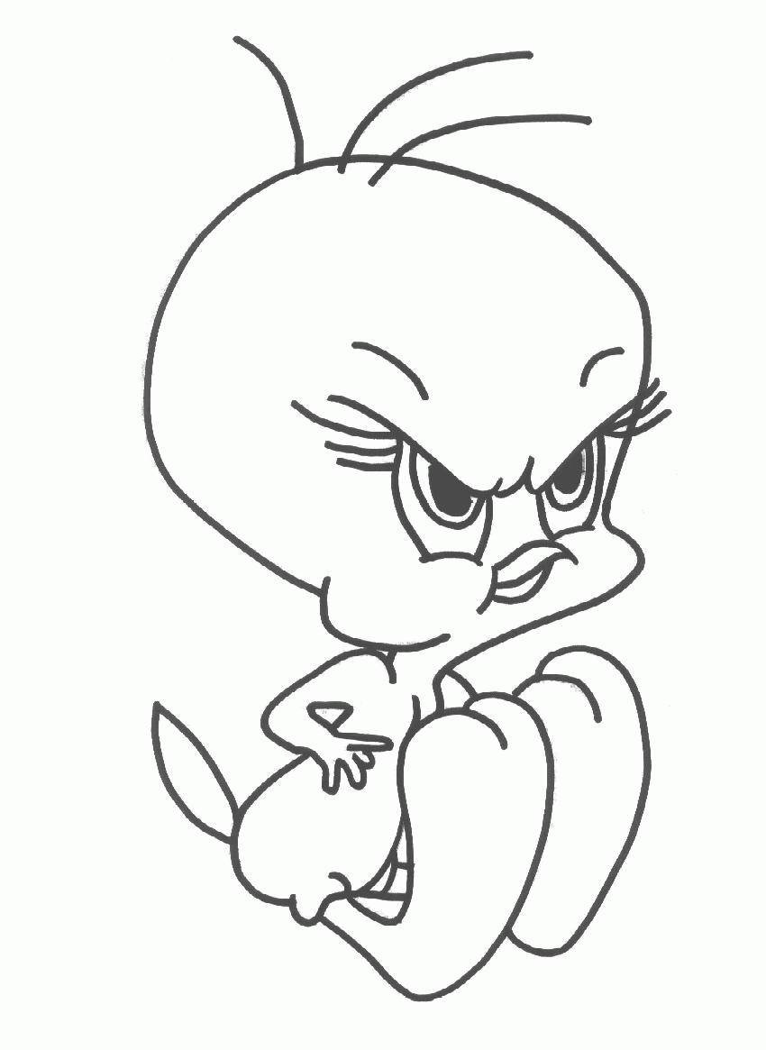 Free printable tweety bird coloring pages for kids