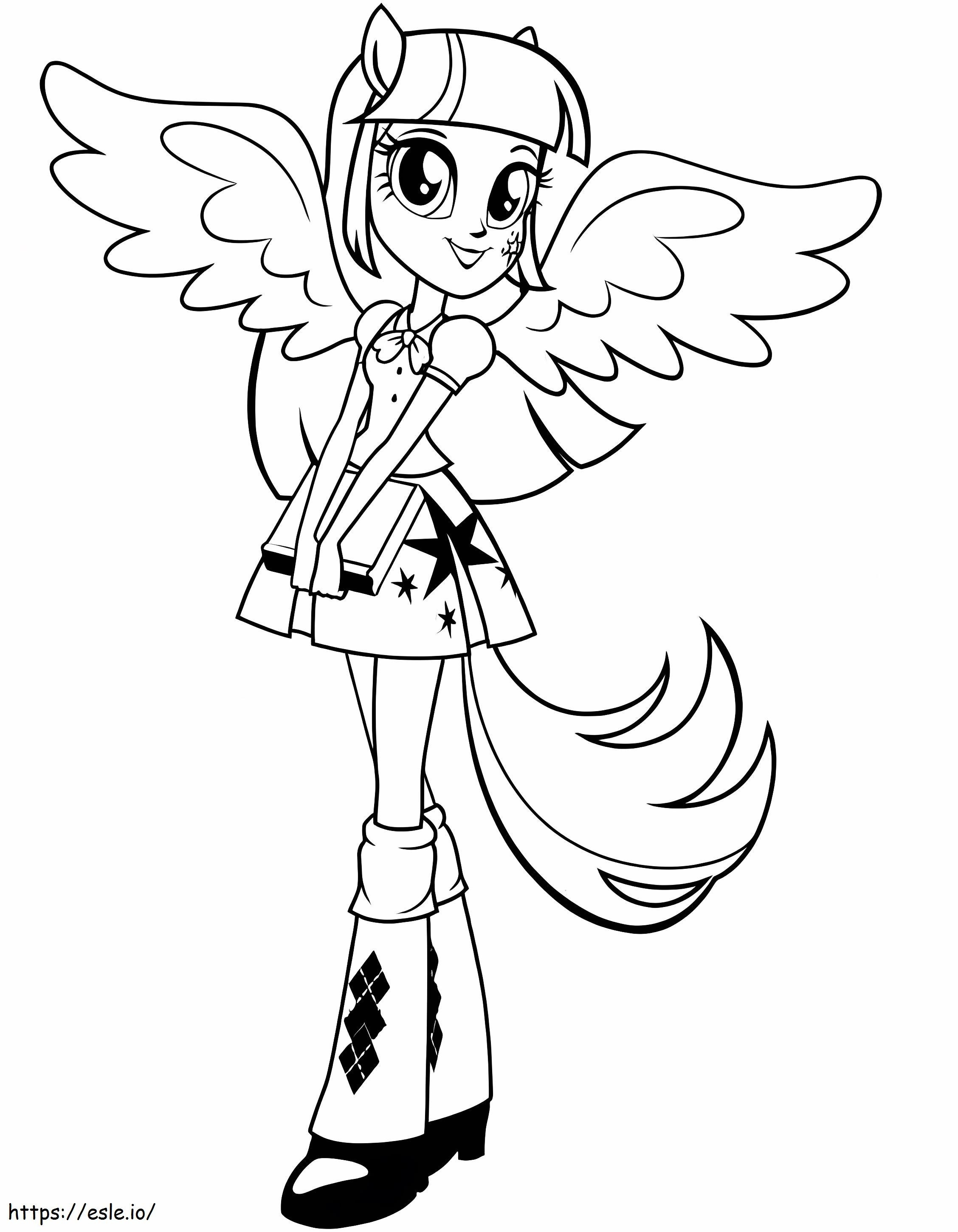 Equestria girl twilight sparkle coloring page