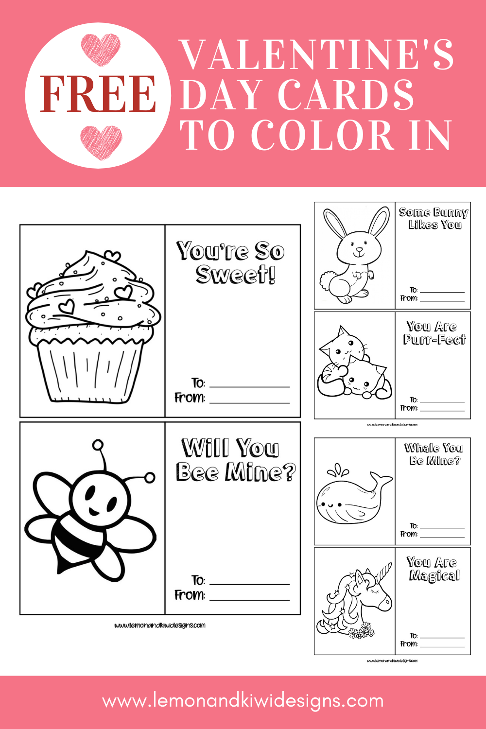 Free valentines day cards to color in printable valentines coloring pages