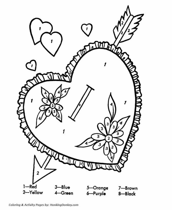 Valentines cards coloring pages