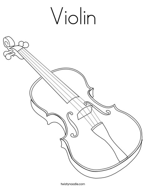 Violin coloring page