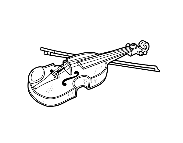 Stradivarius violin coloring page