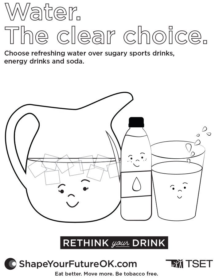 Water clear choice coloring page shape your future