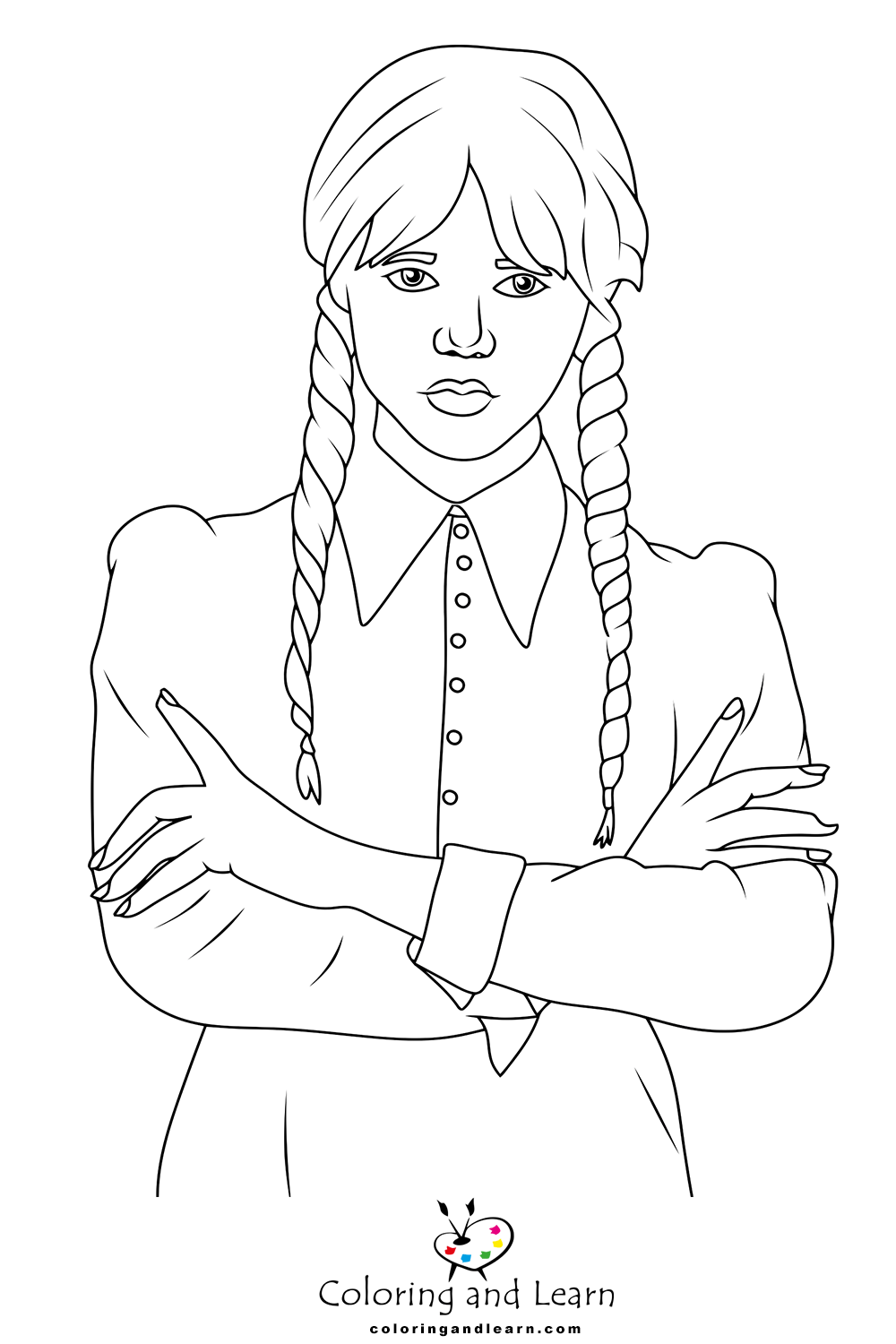 Wednesday addams coloring pages