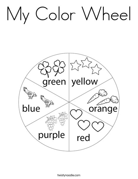 My color wheel coloring page