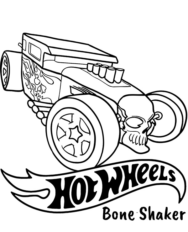 Bone shaker coloring page for kids