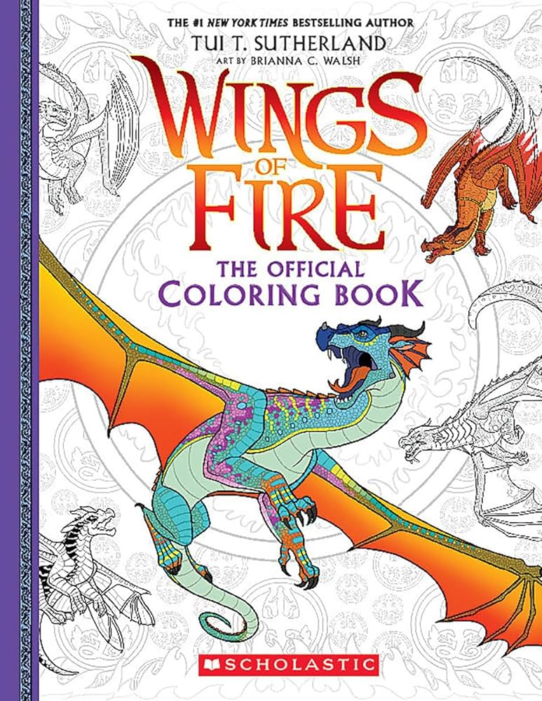 Official wings of fire coloring book sutherland tui t walsh brianna c books