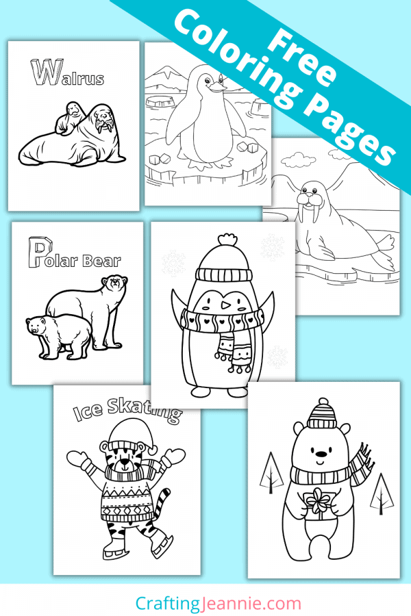 Winter coloring pages free printable