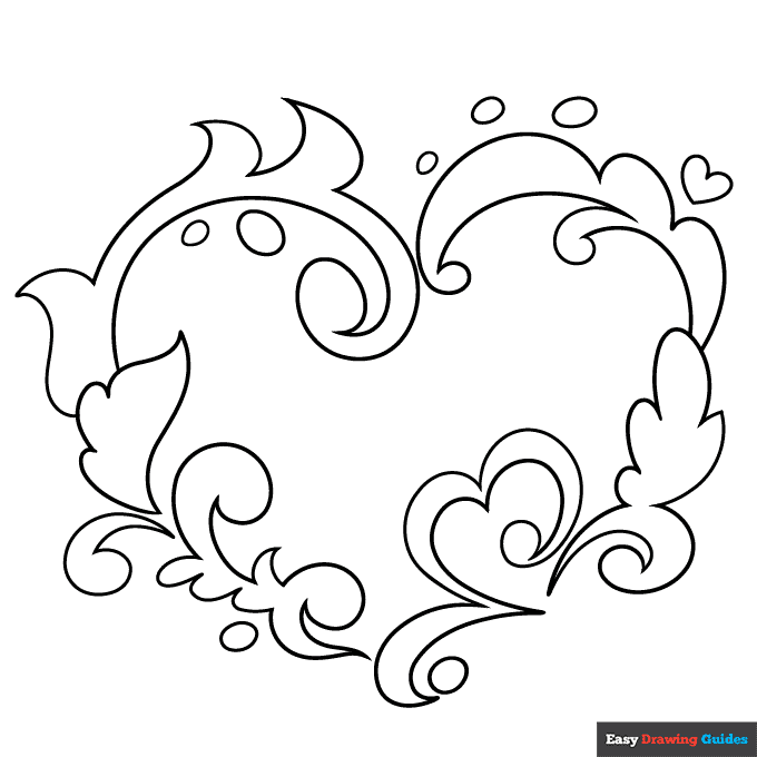 Free printable heart coloring pages for kids