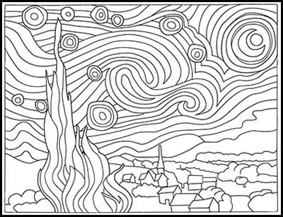 Fine art coloring pages famous art coloring abstract coloring pages coloring pages