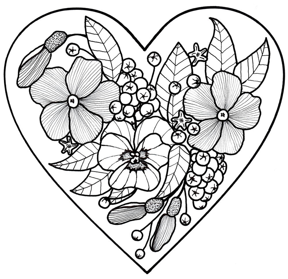 All my love adult coloring page