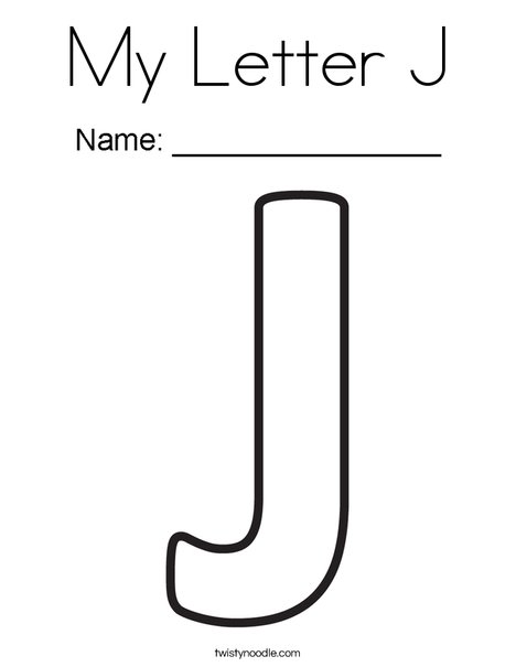 My letter j coloring page