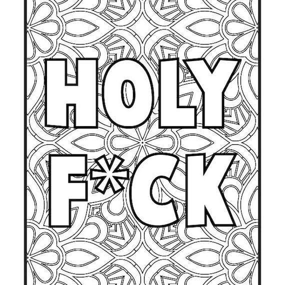 Swear word coloring pages