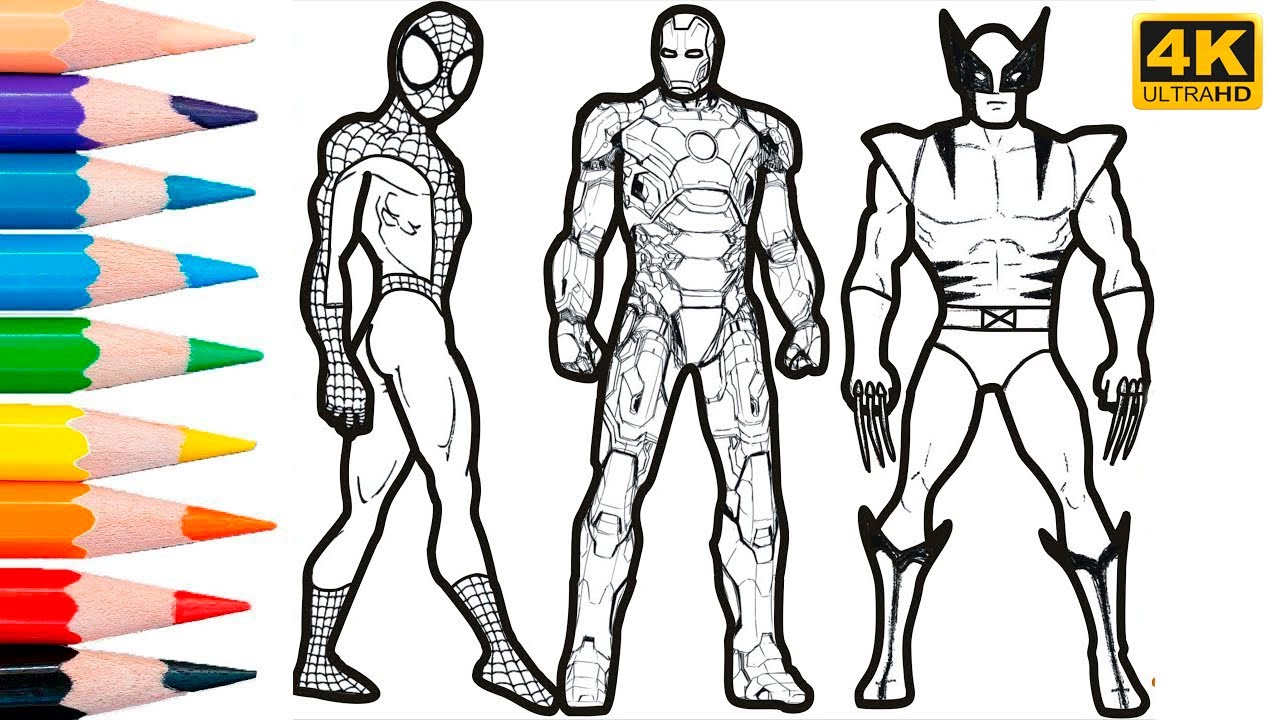 Superhero coloring page