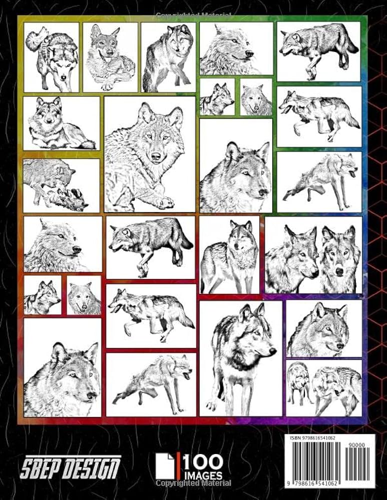 Wolves coloring book for adults beautiful realistic drawings wolf coloring pages for adults relaxation x in design sbep books