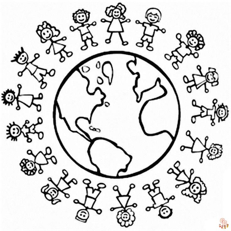 Discover the world through coloring pages