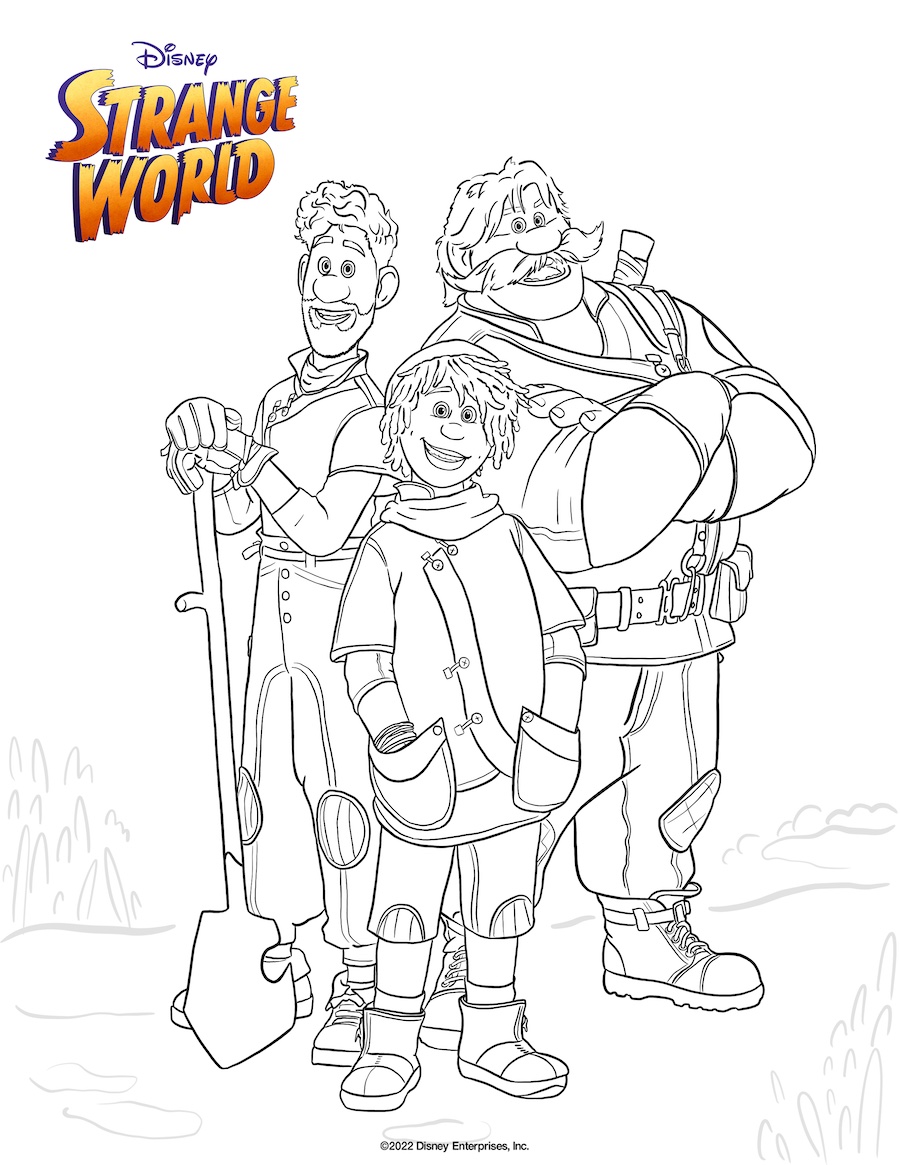 Strange world coloring pages