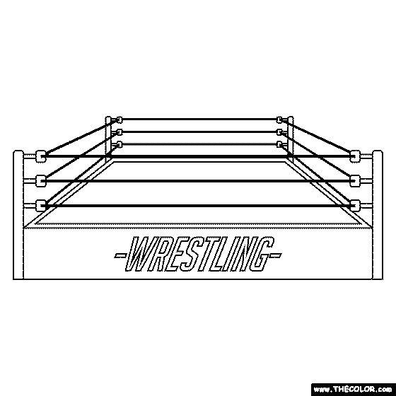 Wrestling ring coloring page