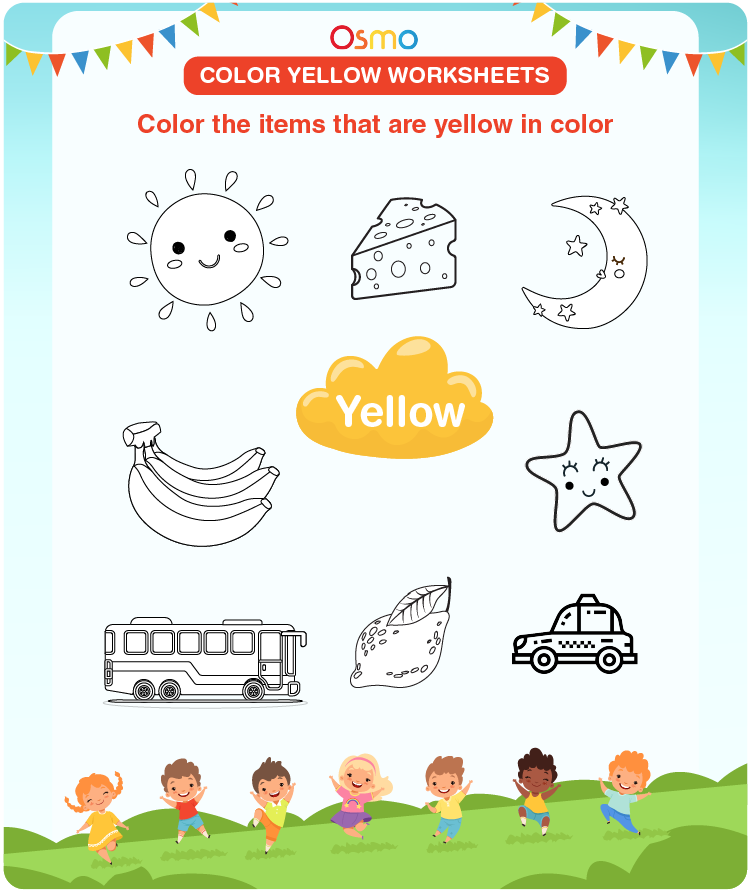 Color yellow worksheets download free printables