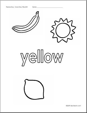 Coloring pages yellow
