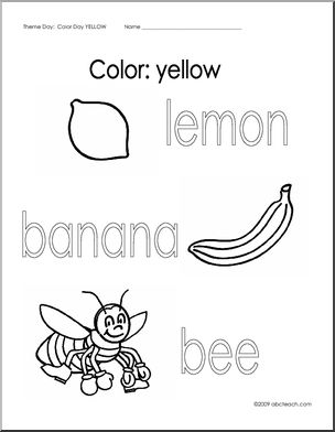 Coloring pages yellow