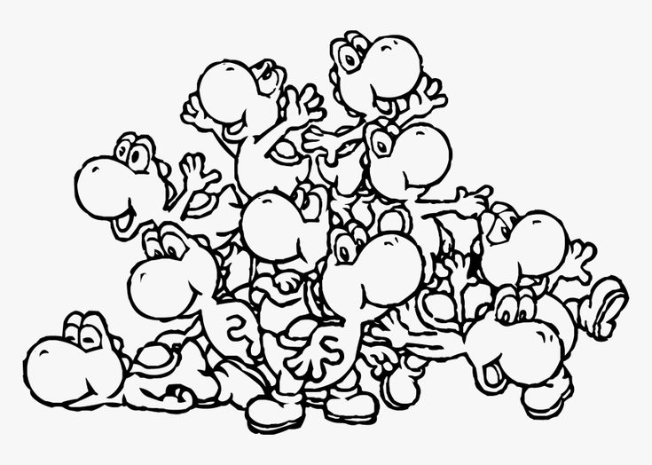 Yoshi coloring pages to print