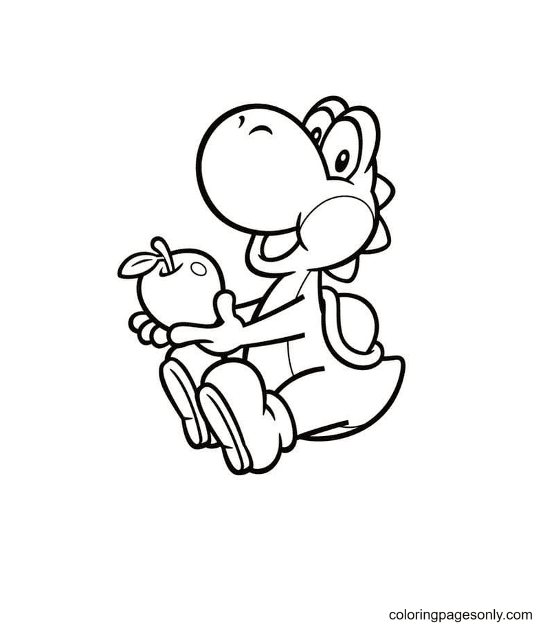 Yoshi coloring pages printable for free download