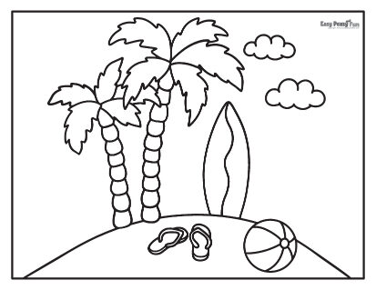 Printable summer coloring pages