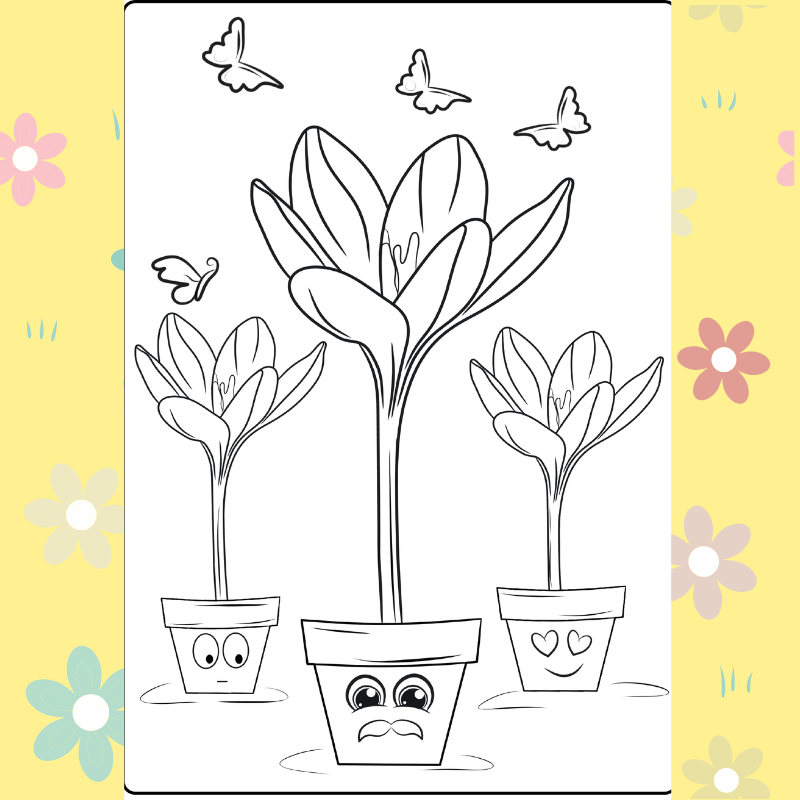 Flower coloring pages