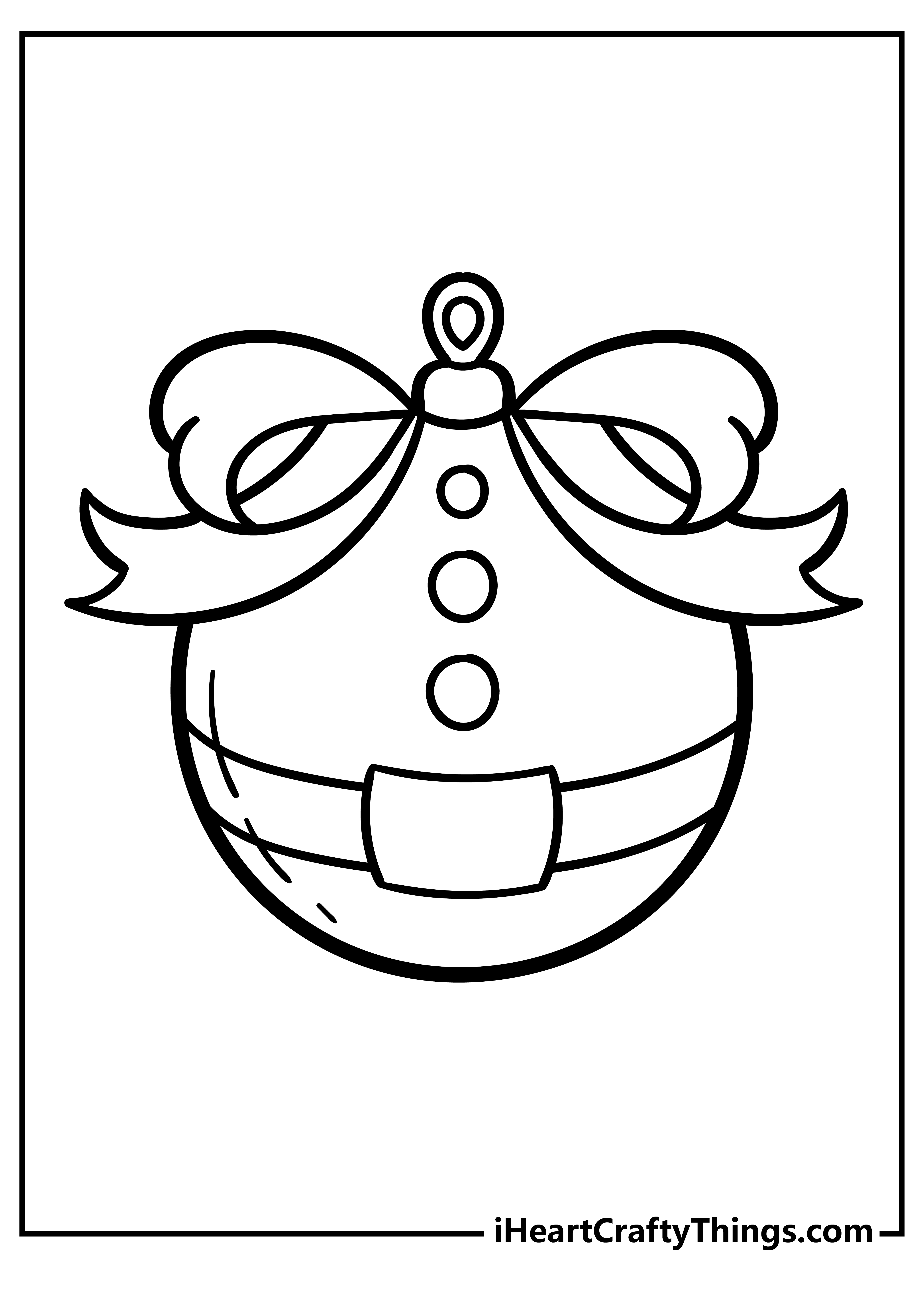 Christmas ornament coloring pages free printables