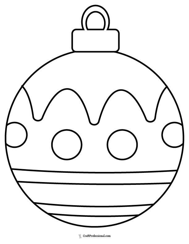 Christmas ornament coloring pages