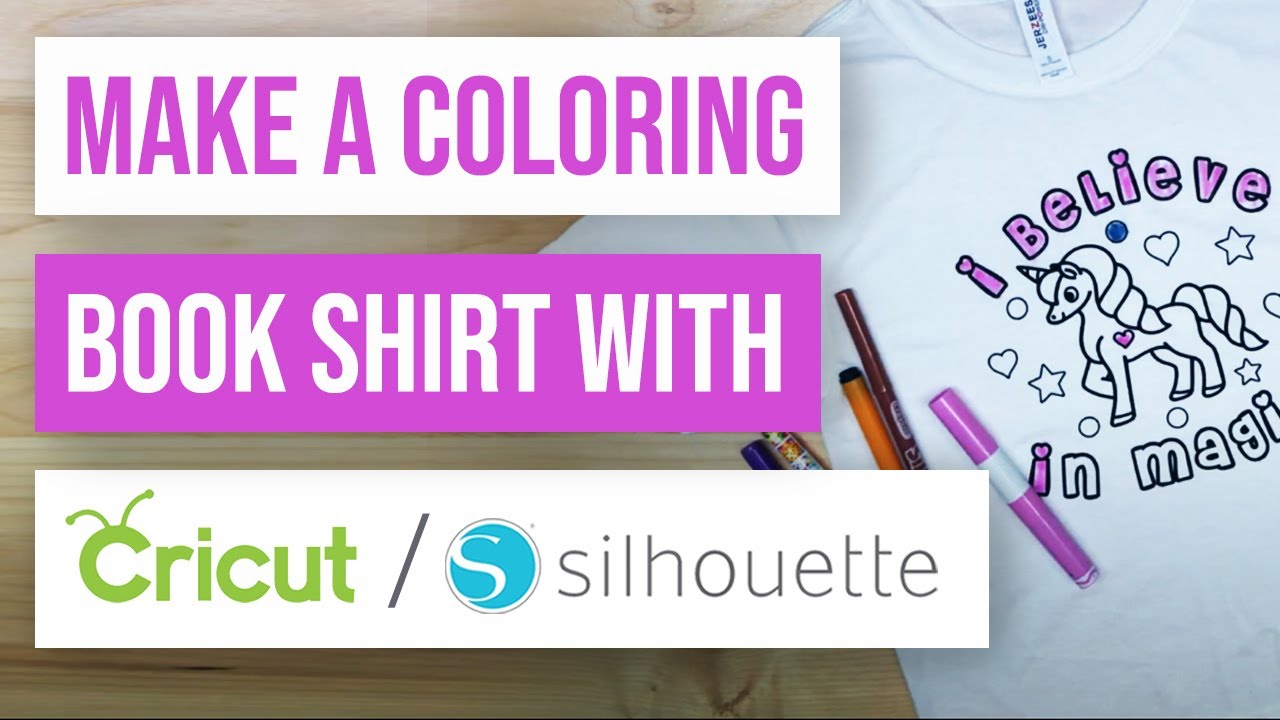 How to ake a coloring book shirt with cricut or silhouette