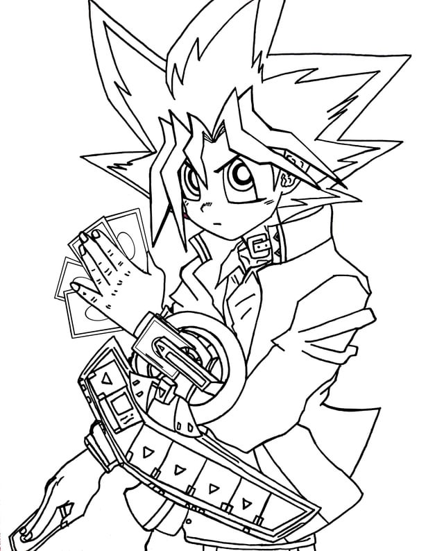 Flat colors and lineart of yugi this is the first time im making proper fanart for anything yugioh related the sketch was done on paper lineart and coloring is being done