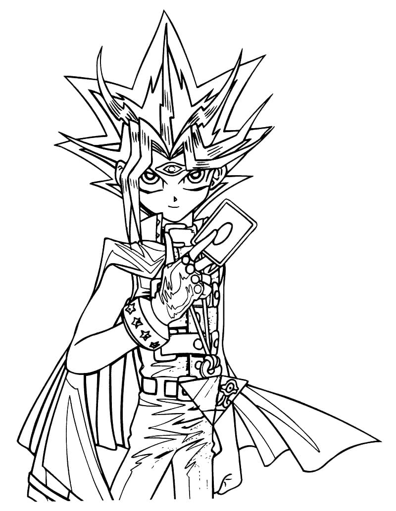 Awesome yugi muto coloring page