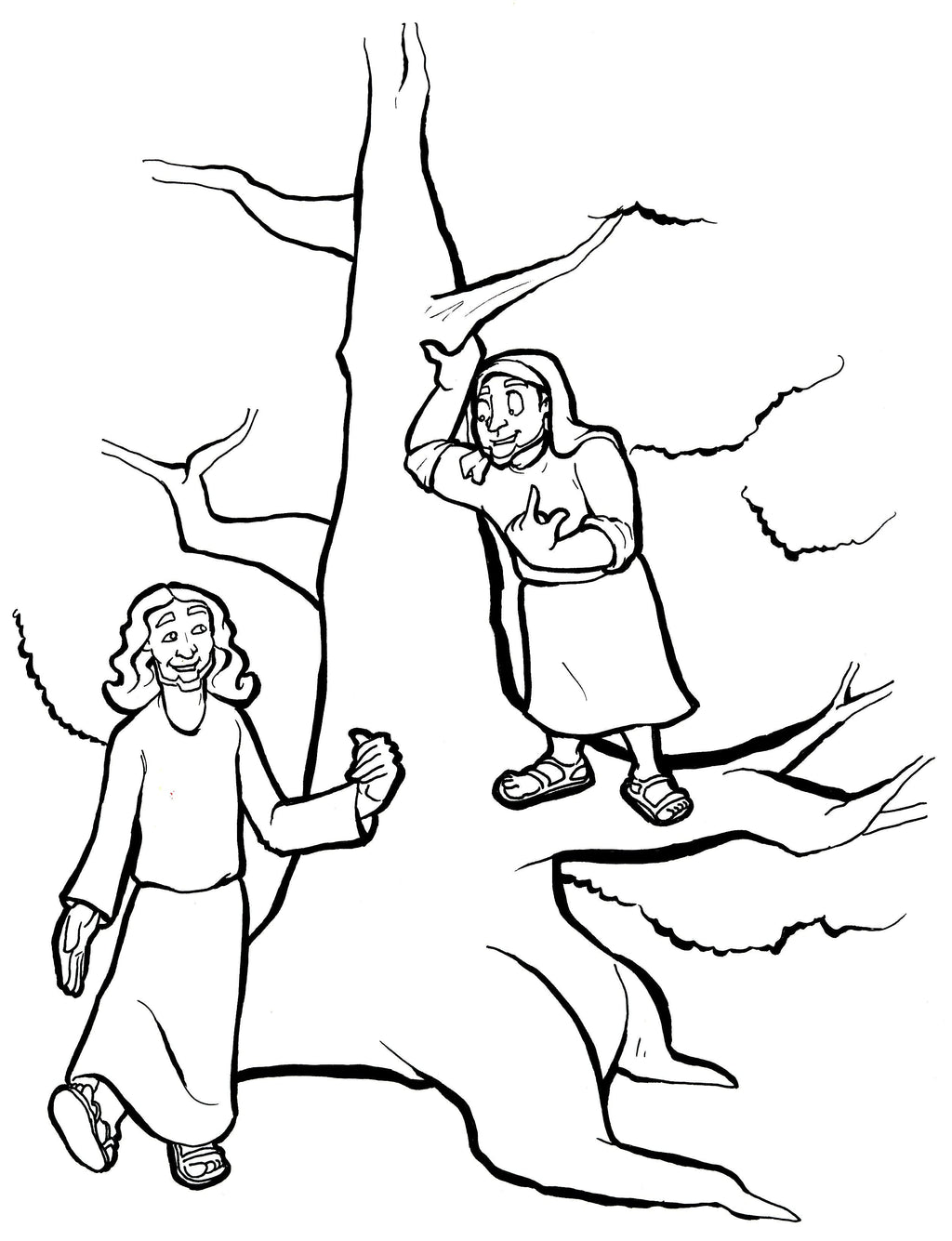 Zacchaeus coloring page